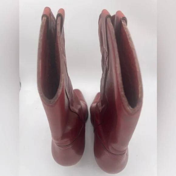 Nobil’s Vintage Western Red Leather Cowboy Boots Women’s Size 7.5 - Picture 6 of 8